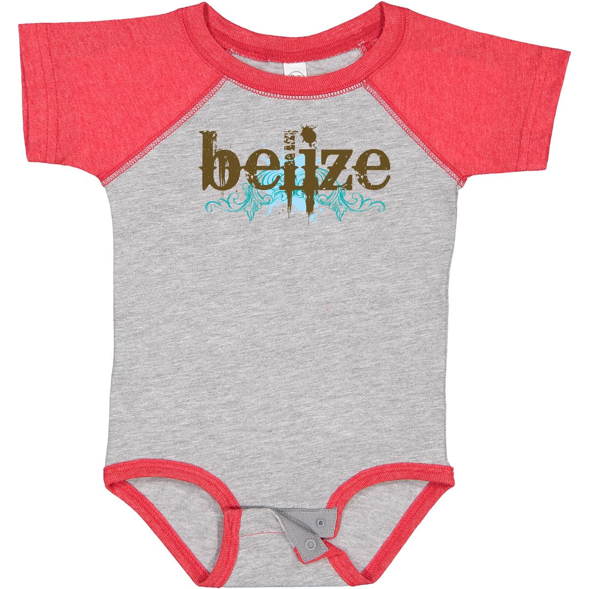 Inktastic Belize Country Grunge Style Baby Bodysuit - Soft Cotton Infant Onesie for Boys & Girls | Perfect for Travel, Family Photos & Casual Outings