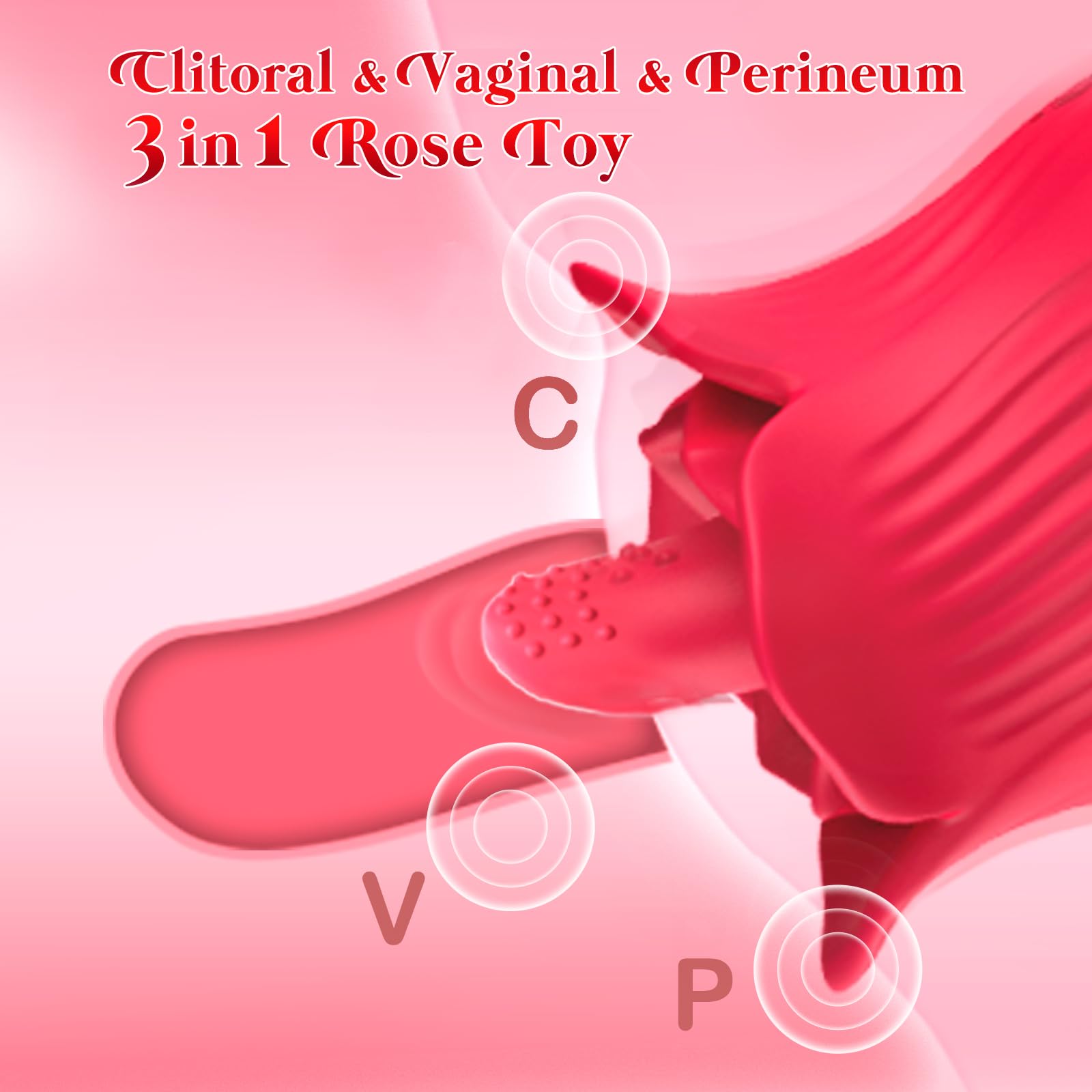 Premium Rose Clitoral Vibrator for Women - 10 Vibration Modes, Mini Tongue Stimulator for Clitoris & Nipple Pleasure | Perfect for Solo Play & Couples Intimacy | Discreet & Rechargeable Adult Toy
