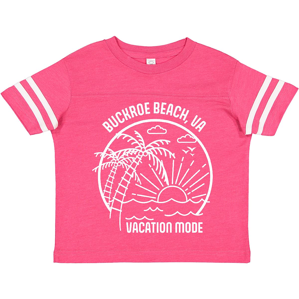 Inktastic Summer Vacation Mode Buckroe Beach Virginia Toddler T-Shirt - Cute Graphic Tee for Boys & Girls - Beach Trip, Family Vacation & Casual Outfit