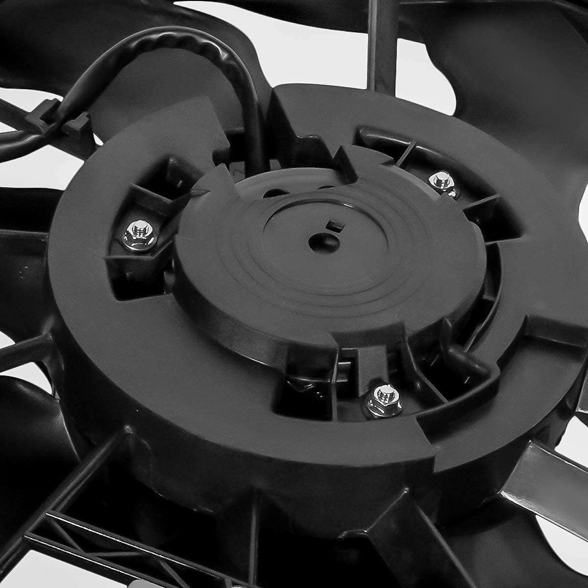 DNA MOTORING OEM-RF-0112 Black Radiator Cooling Fan Assembly - Direct Replacement for 2013-2016 Ford Escape 2.0L Turbo Engine | High Efficiency Cooling System | Perfect for Daily Commuting & Hot Weather Driving