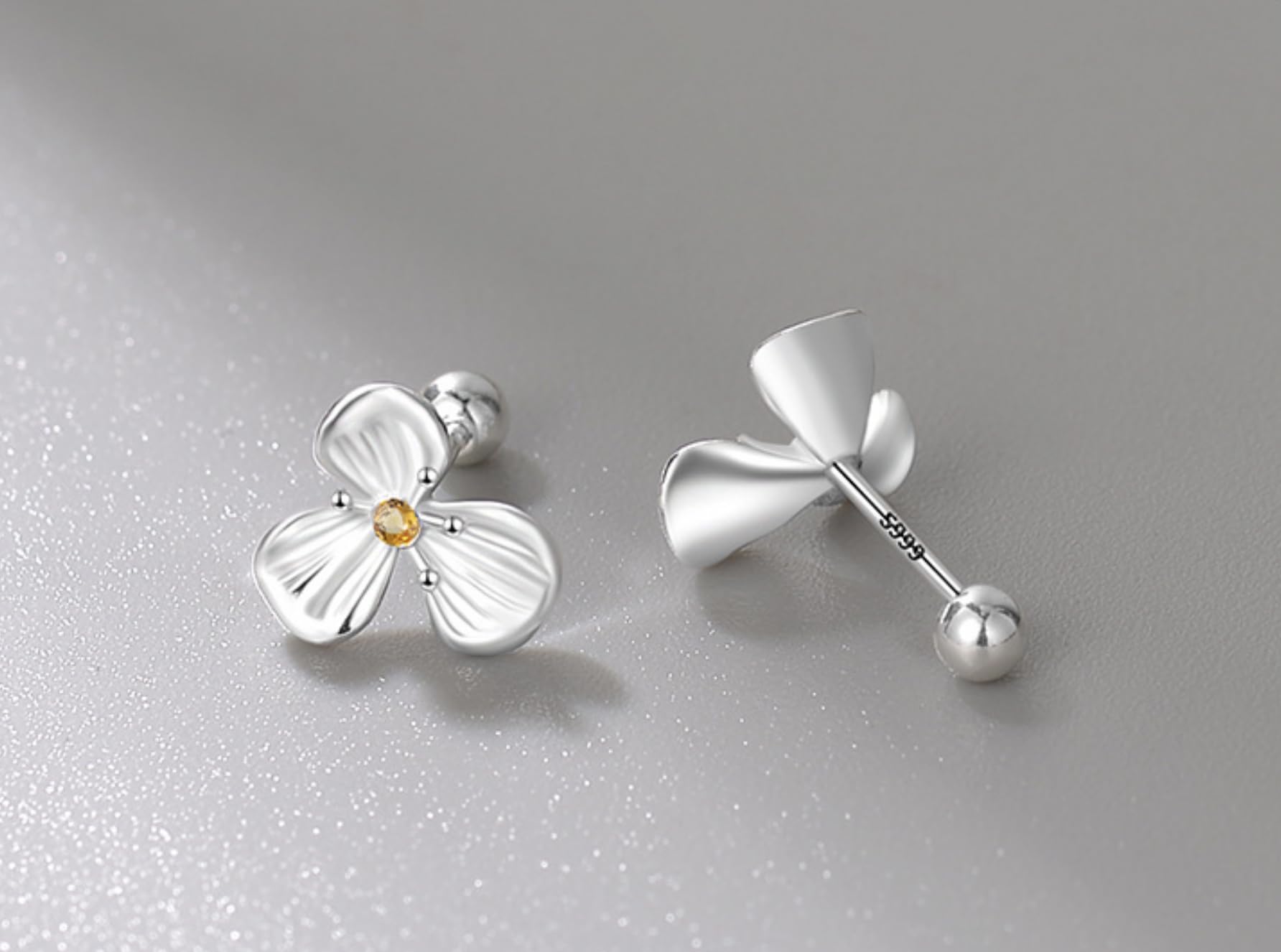 Sterling Silver Screw Back Stud Earrings for Women | Hypoallergenic S925 Tiny CZ Stud Earrings | Dainty Rhinestone Fashion Jewelry | Perfect Birthday Gifts for Her | Great for Everyday Wear, Office & Special Occasions