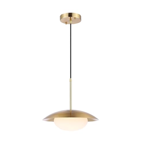 Gold-Dome& Glass Lampshade
