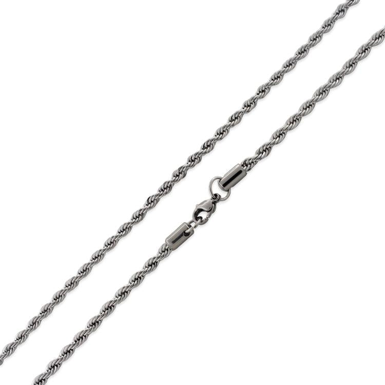 4MM Stainless Steel Rope Chain Necklace for Men & Women - Durable & Hypoallergenic Jewelry for Everyday Wear, Gifts & Special Occasions