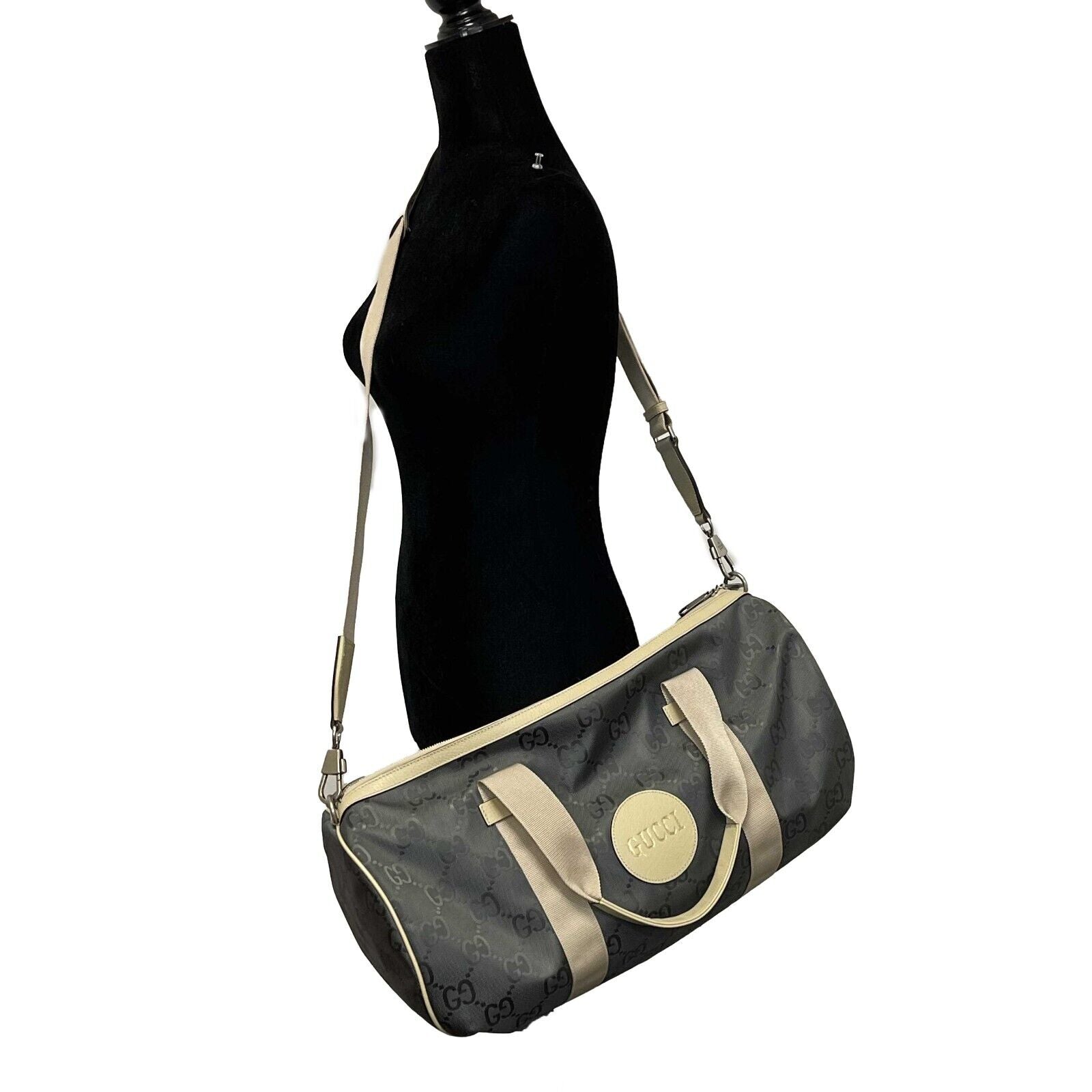 Gucci Off The Grid Duffle Bag - Eco-Friendly Econyl Nylon Monogram in Graphite | Stylish Travel & Gym Bag for Women & Men | Perfect for Workouts, Weekend Getaways & Daily Commute