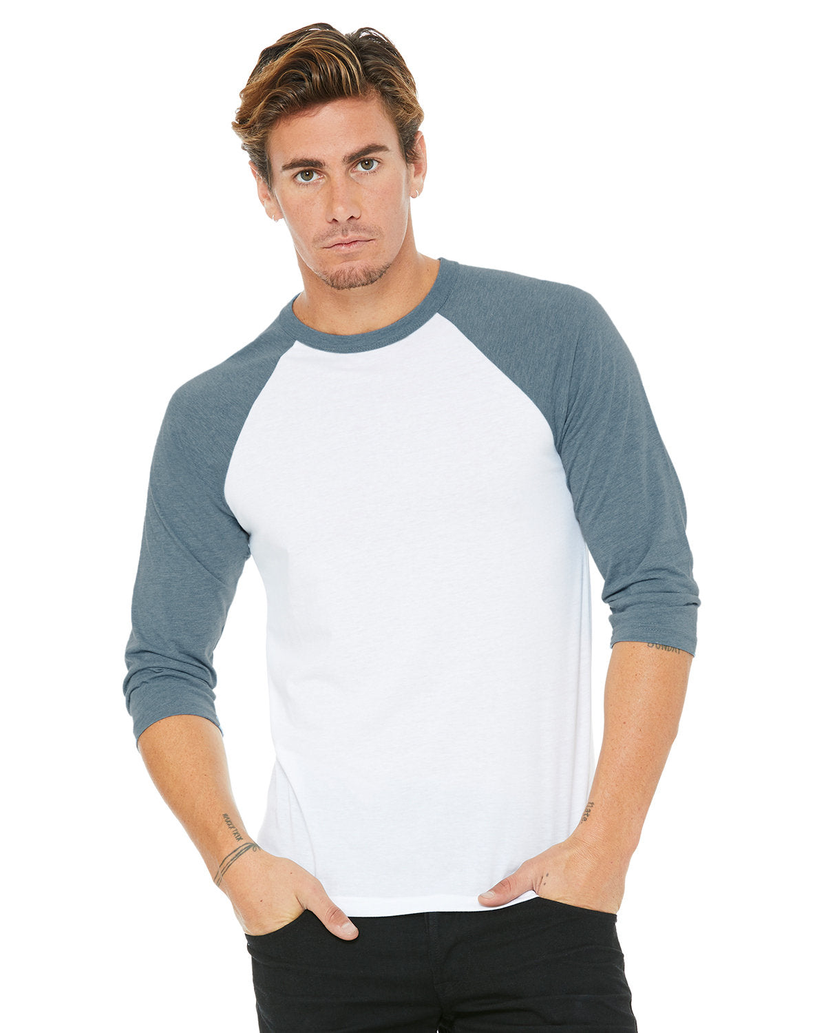 Bella + Canvas 3200 Unisex 3/4 Sleeve Baseball Tee - Soft Cotton Jersey T-Shirt for Men & Women - Perfect for Sports, Casual Wear & Team Uniforms