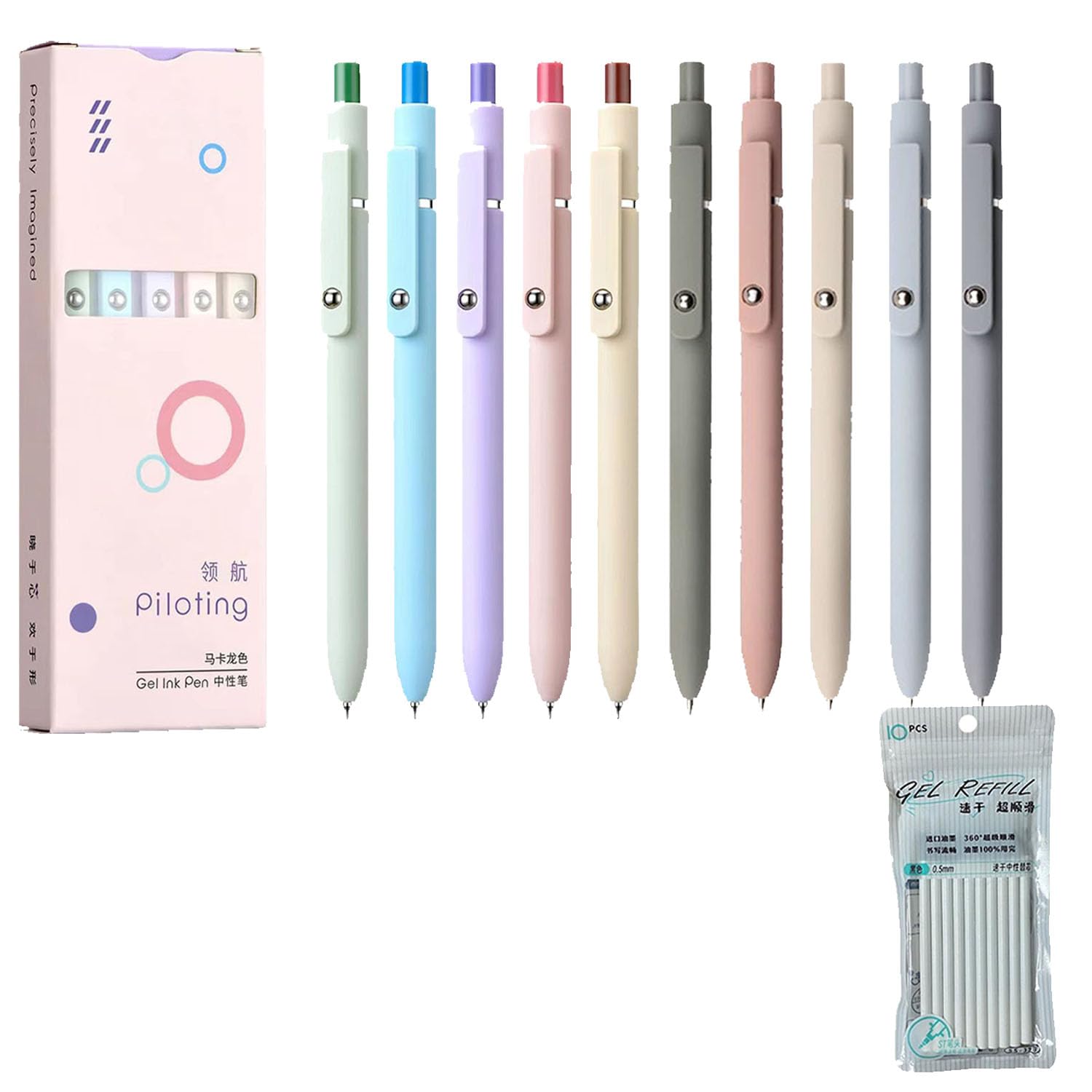 Zenith ZS12 Star Traveler Gel Pens - 0.5mm Fine Point with Refills for Office & School Writing