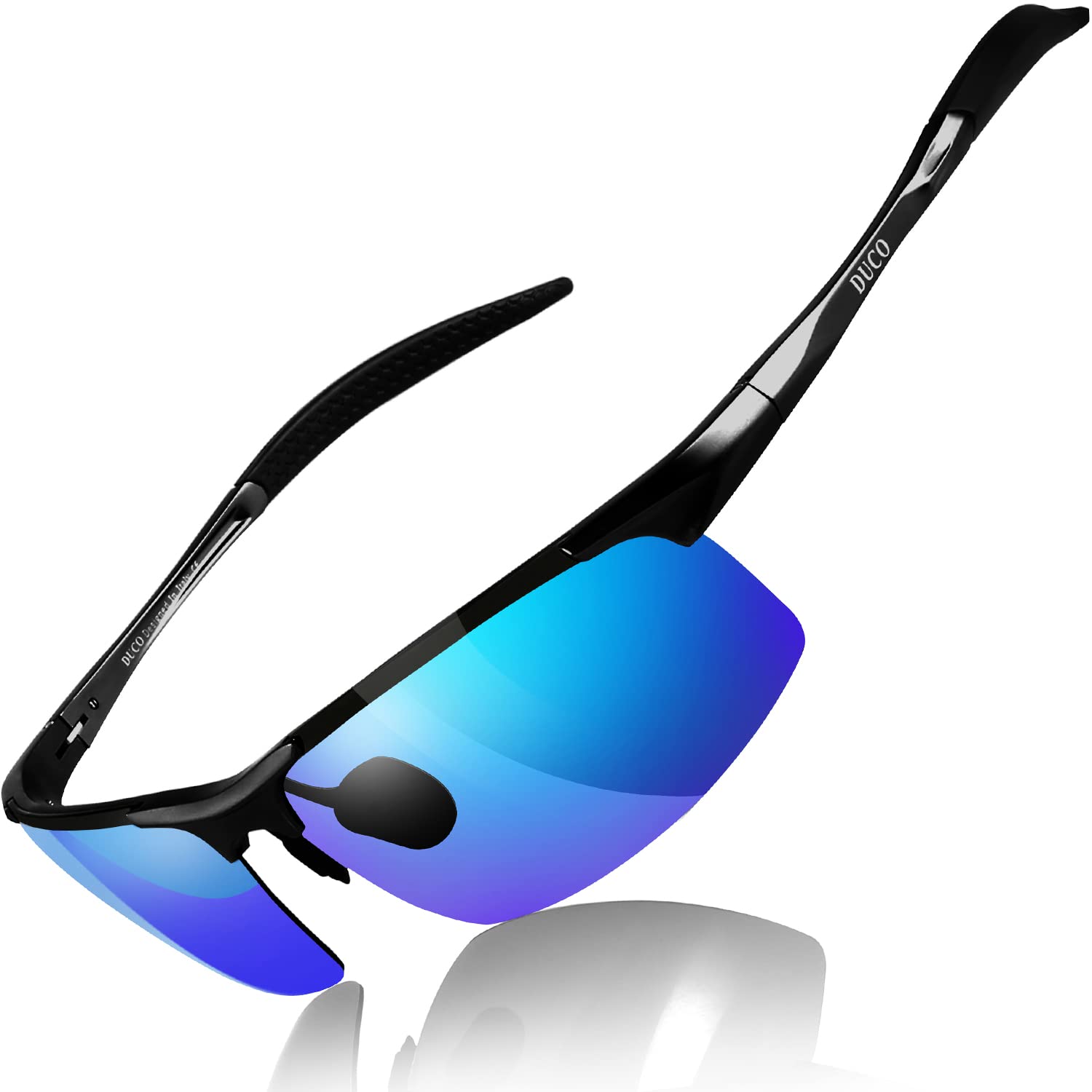 DUCO Men's Polarized Sports Sunglasses UV400 Protection for Running Cycling Fishing - Lightweight & Shatterproof Frame for Outdoor Activities