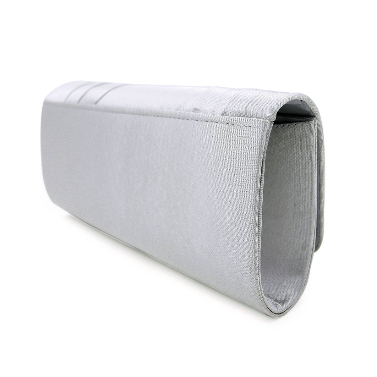Elegant Classic Solid Satin Pleated Flap Clutch Evening Bag for Women - Perfect for Weddings, Parties, and Formal Events