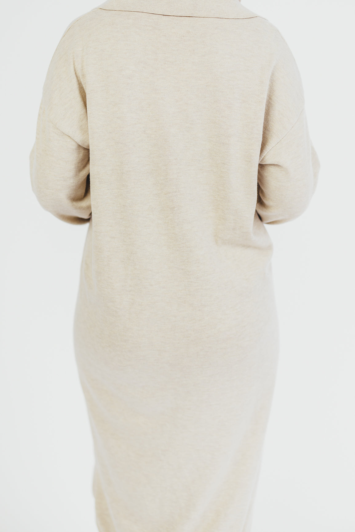 Riley Lightweight Long Sleeve Maxi Dress - Bump Friendly Maternity Dress in Natural Color | Perfect for Pregnancy, Nursing & Casual Wear