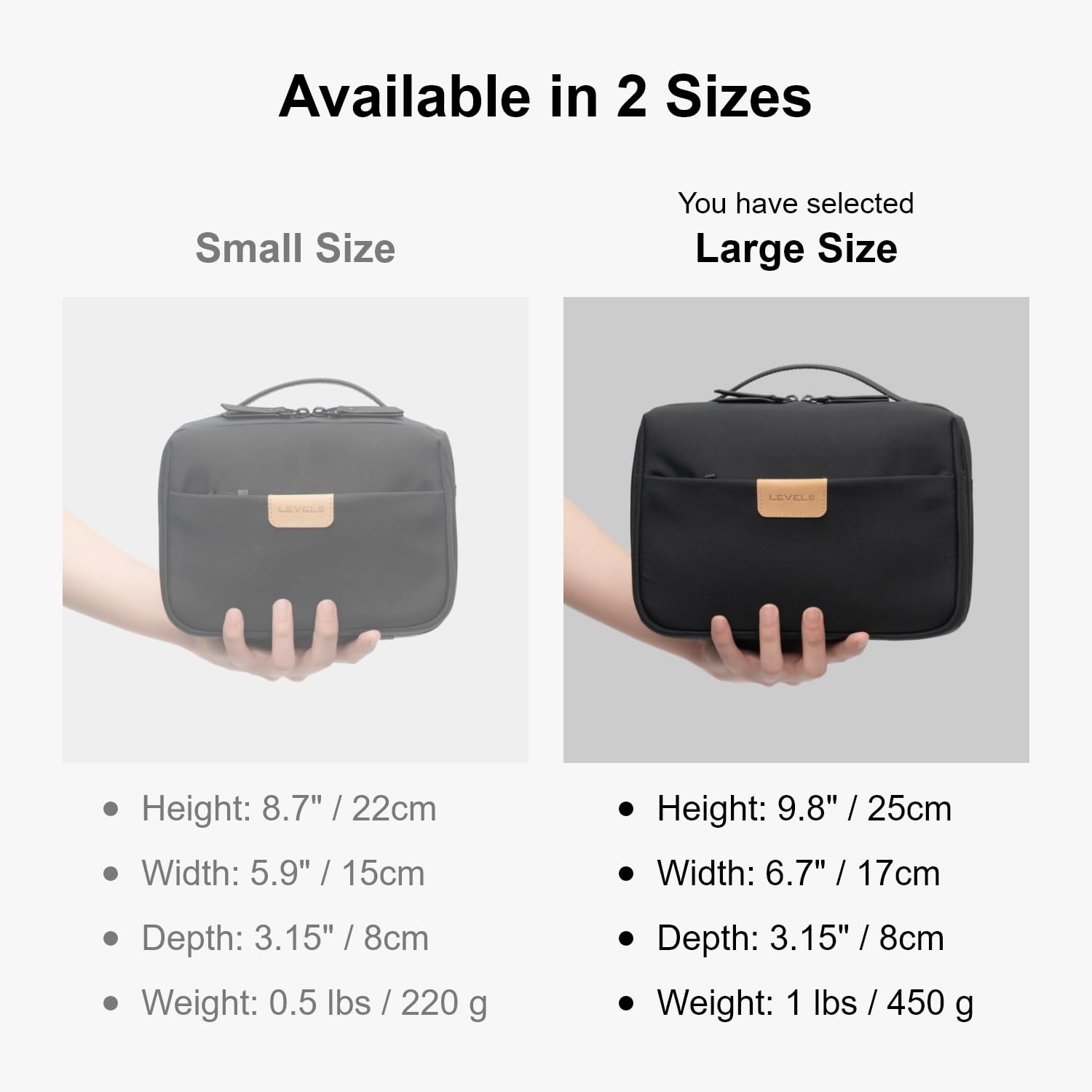 LEVEL8 Waterproof Travel Toiletry Bag for Women & Men - Large Hanging Makeup Organizer with Hook - Perfect for Cosmetic Storage & Travel Accessories - Ideal for Vacation, Gym, Business Trips & Camping