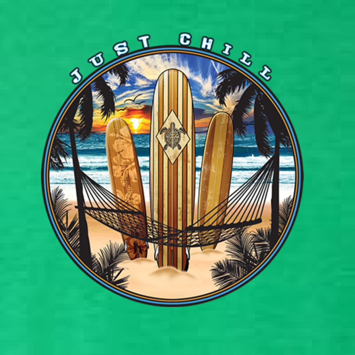 Just Chill Surfing Sports Men's Premium Tri-Blend T-Shirt - Soft & Comfortable Surf Tee for Beach, Casual Wear & Outdoor Activities