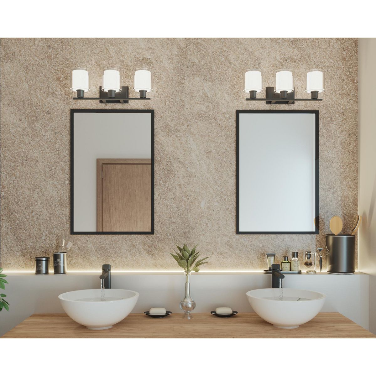 Invite Collection 3-Light Bathroom Vanity Light Fixture - Perfect for Modern Bathrooms & Powder Rooms