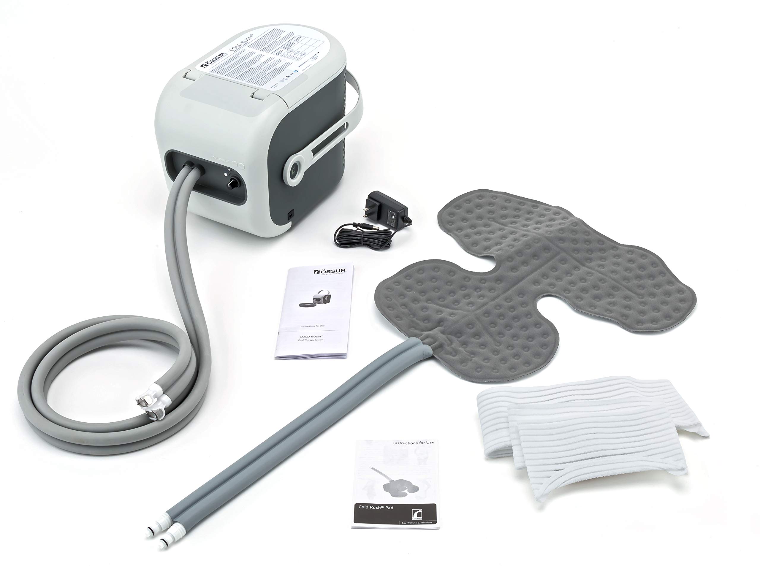 Ossur Cold Rush Therapy Machine System with Large Shoulder Pad - Ergonomic & Adjustable Wrap for Pain Relief - Quiet, Lightweight Cryotherapy Freeze Kit Pump - Ideal for Shoulder, Knee, and Muscle Recovery After Sports Injuries