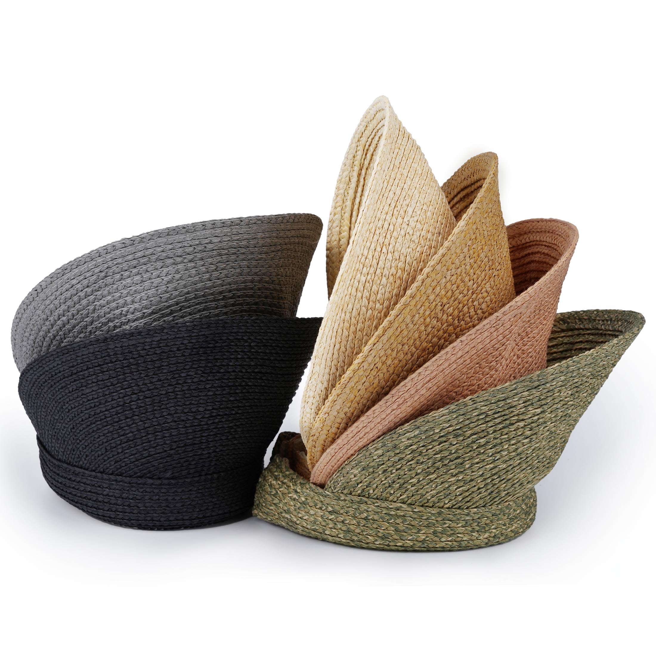 Croogo Wide Brim Straw Sun Visor Hat for Women - Breathable Open Top Summer Beach Cap for Golf, Tennis, Travel & Outdoor Activities | UV Protection Handmade Straw Hat for Sun Shade and Style