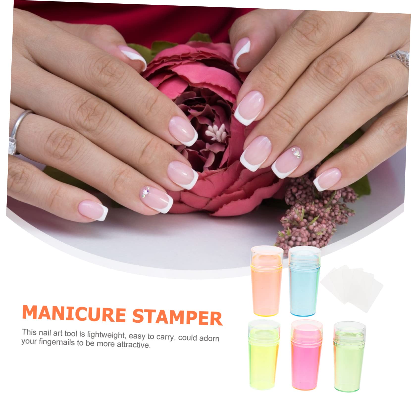 Mikinona Nail Art Stamping Kit - 5-Piece Nail Stamper Set with Scraper & Silicone Stamping Accessories for Professional Manicure | Perfect for DIY Nail Art, Salon Use & Fashionable Nail Designs