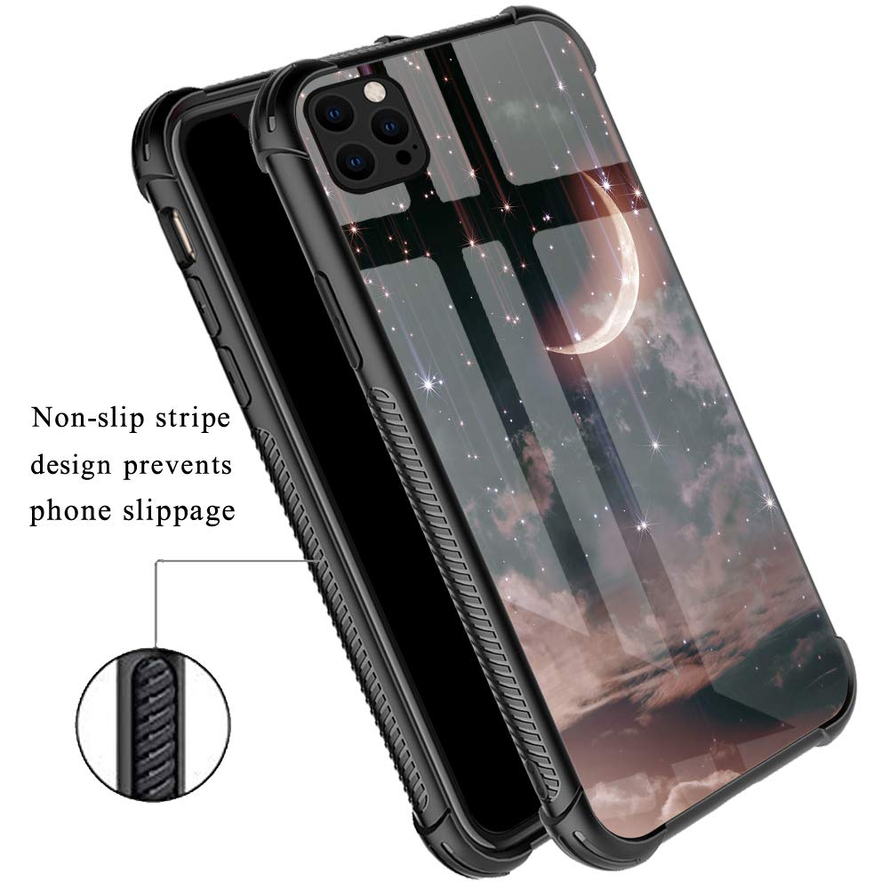 Shockproof iPhone 13 Pro Max Case - Soft TPU Bumper with 4-Corner Protection, Non-Slip Grip, Crescent Nebula Design for Women | Perfect for Daily Use, Outdoor Activities & Travel Protection