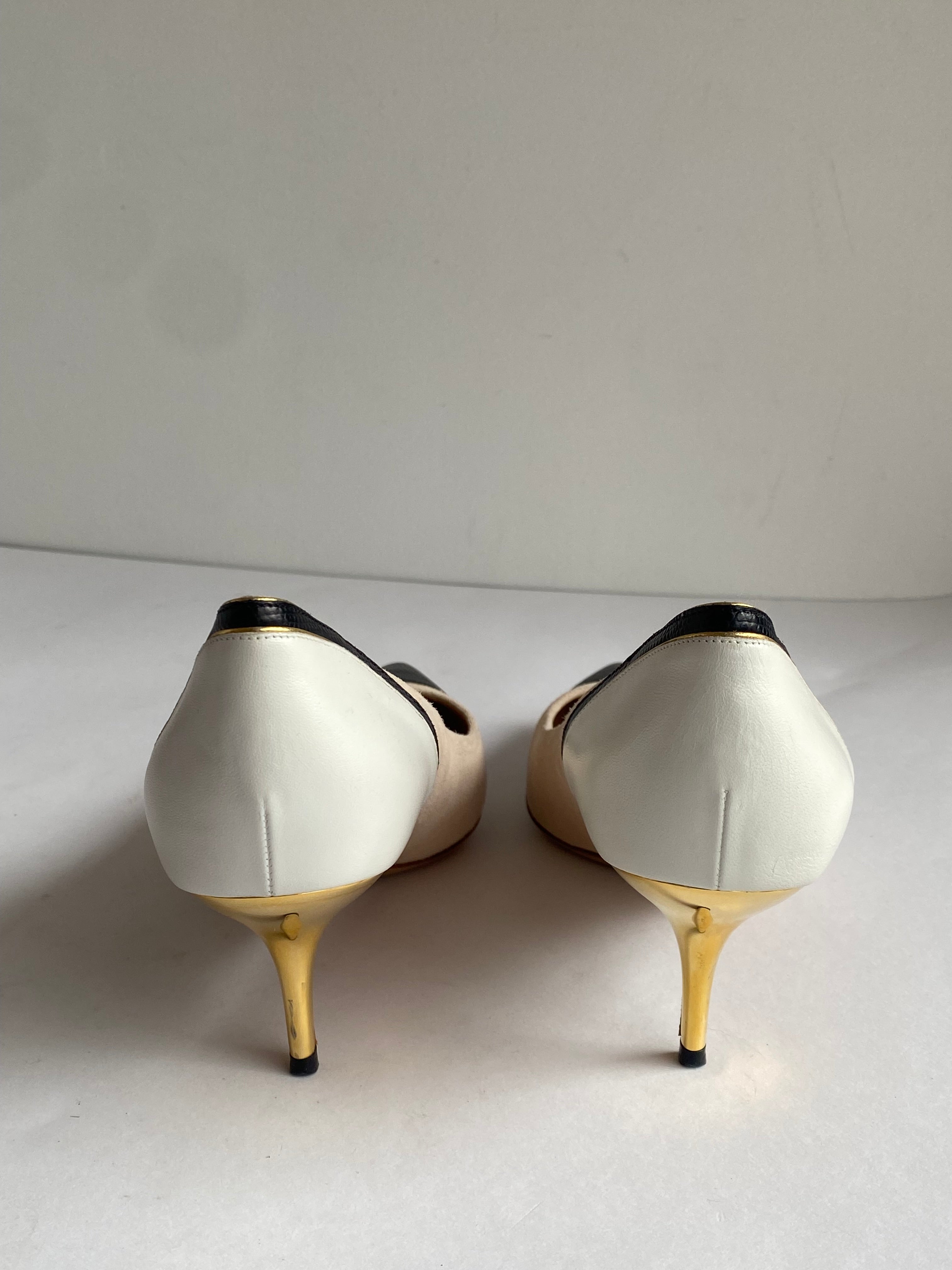 Ferragamo Beige Suede Pumps for Women - Classic Pointed Toe Heels | Perfect for Office, Wedding & Special Occasions