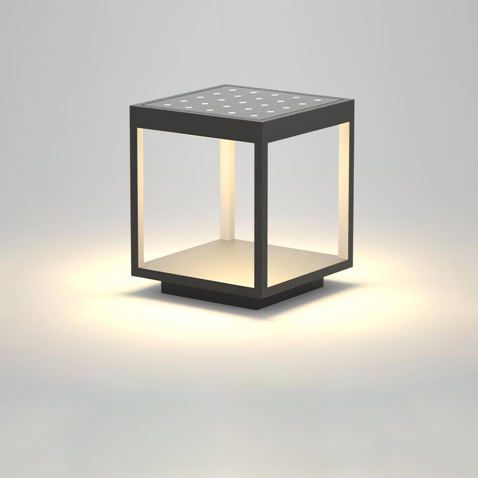 Modern Square Frame Outdoor Post Light - Durable Weatherproof Exterior Lighting for Patio, Garden, and Driveway - Perfect for Home and Commercial Outdoor Spaces