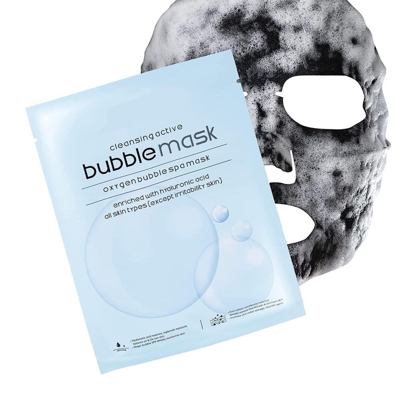 ELIIOUS Active Cleansing Bubble Mask - Deep Pore Cleanser for Hydration & Moisturizing | 30ml Facial Treatment for Acne-Prone & Oily Skin | Perfect for Spa Night & Self-Care Routine