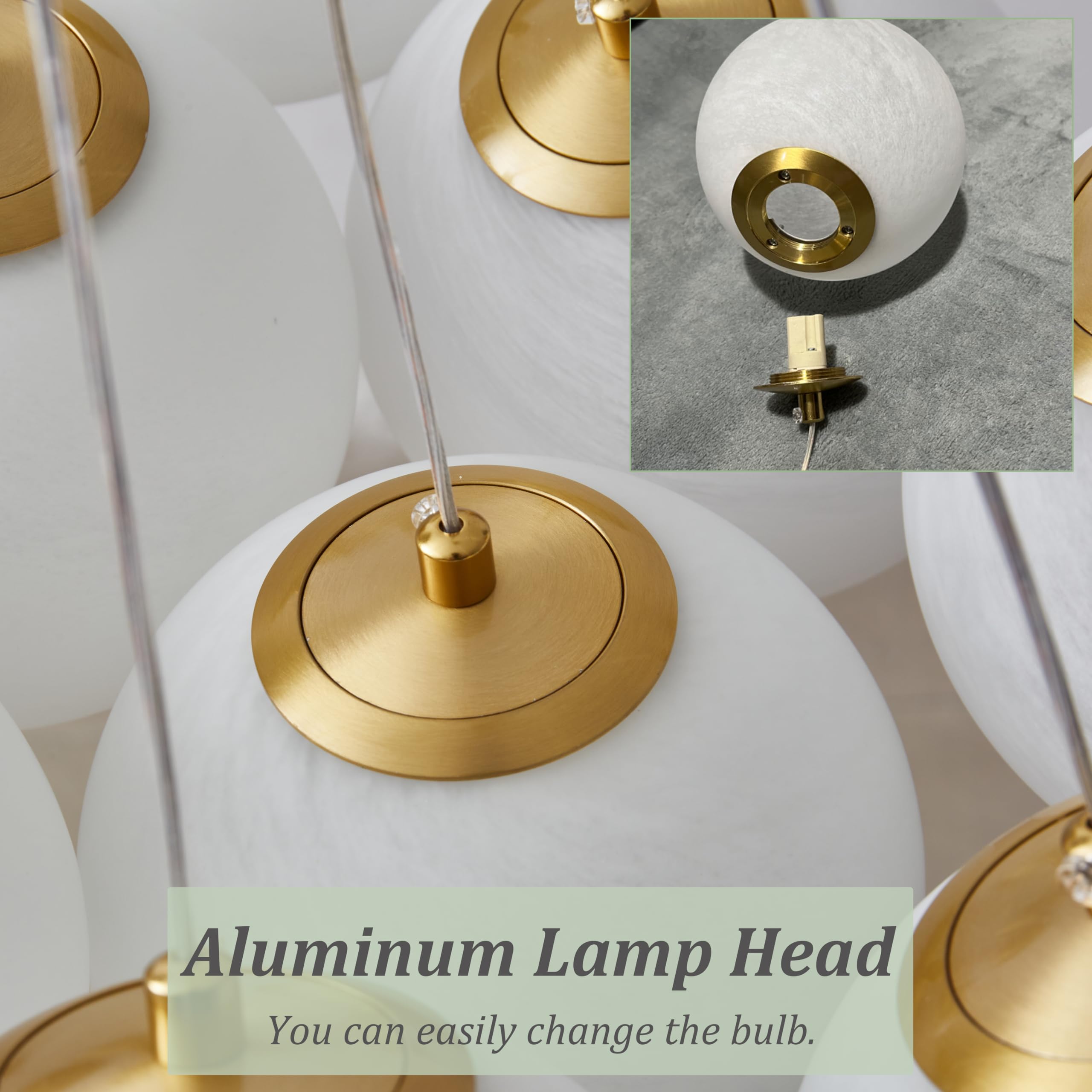 Frosted Glass Bubble Chandelier - Gold 7-Light Globe Pendant Lighting for Kids Room & Nursery Decor | Perfect for Bedroom, Playroom, and Children's Party Decorations