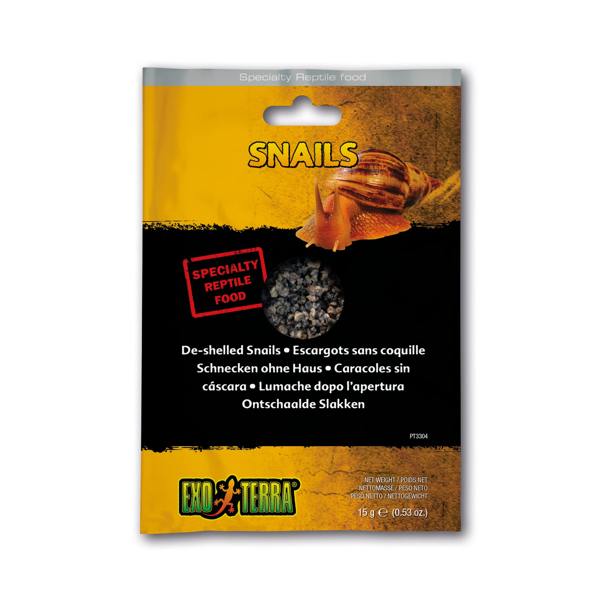 Exo Terra Vacuum Packed Reptile Food - Nutritious Dried Insects & Snails for Lizards, Frogs, Turtles & Amphibians - Ideal for Terrarium Feeding & Pet Nutrition