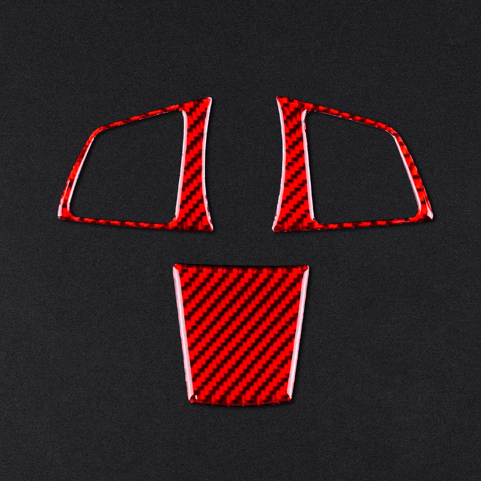 Carbon Fiber Steering Wheel Button Decoration Sticker for BMW Z4 Roadster E89 (2009-2017) - Red Interior Trim Accessories | Premium Auto Upgrade for Enhanced Driving Experience