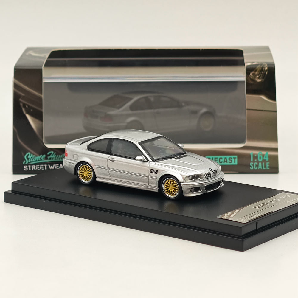 1:64 Scale BMW E46 M3 Silver Diecast Model Car - High Rev Series Collectible Toy for Adults & Kids - Perfect for Display, Gifts, and Racing Enthusiasts