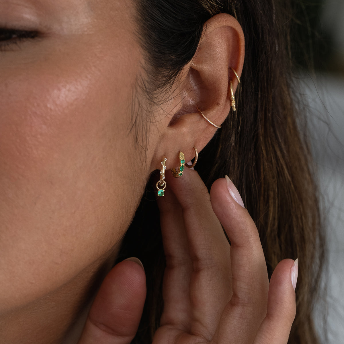 Starry Diamond Mini Hoops - 14K Gold Plated Tiny Hoop Earrings for Women, Dainty Everyday Jewelry Gift | Perfect for Work, Date Night & Special Occasions