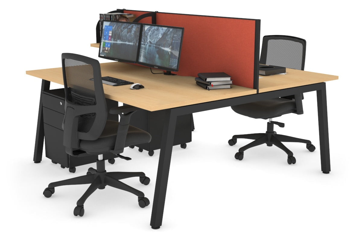 Quadro 2 Person Office Workstation Desk [1600L x 700W] - Perfect for Shared Workspaces & Home Offices