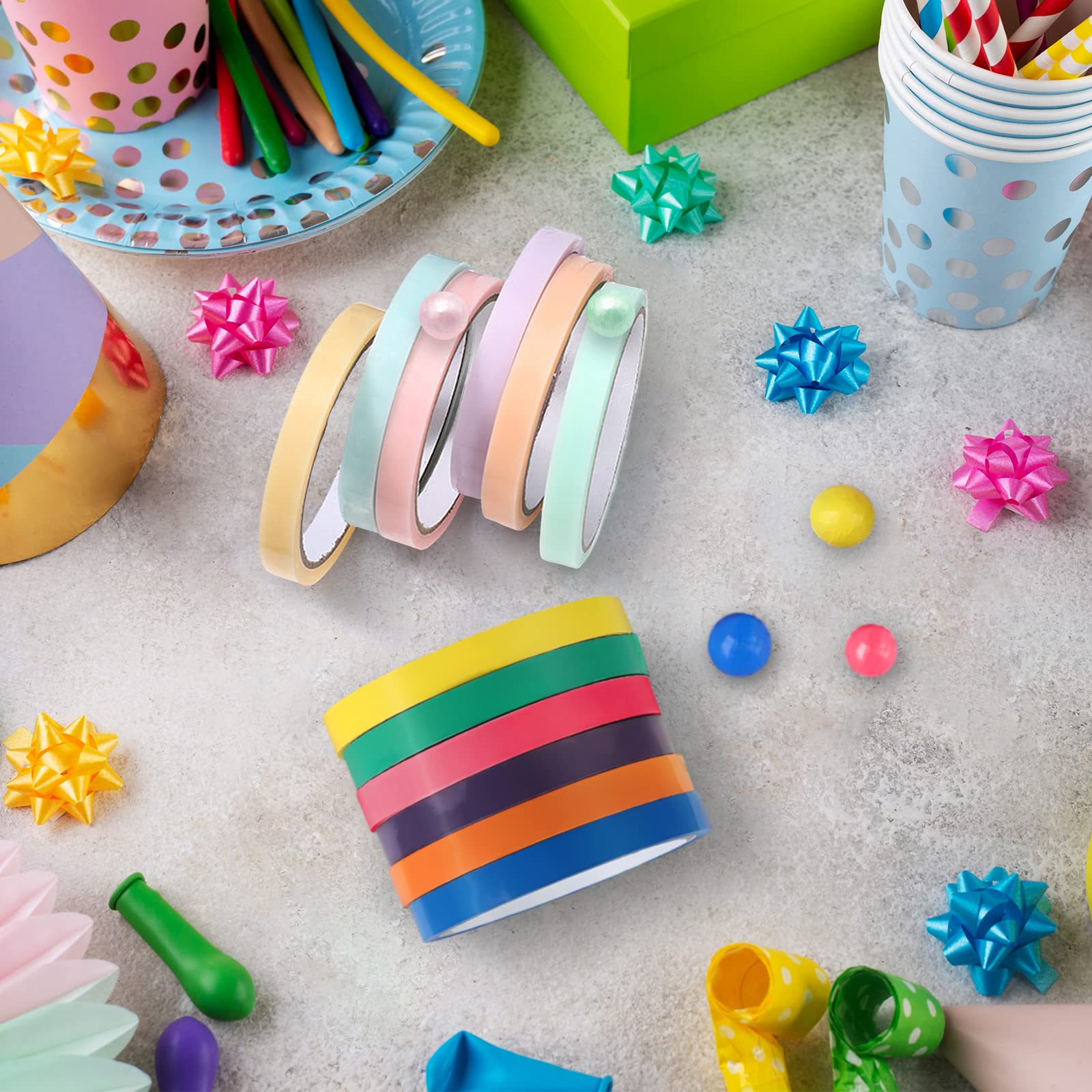 Colorful Sticky Ball Tape Toy - DIY Anti-Stress Gift for Adults & Kids | Party & Office Fun