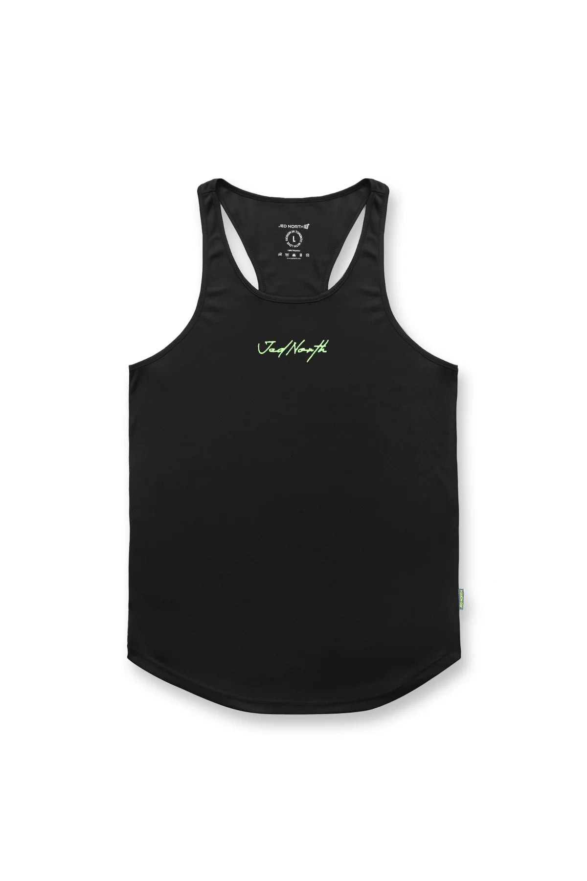 Jed North Men's Microfiber Dri-Fit Workout Tank Top - Moisture Wicking Athletic Shirt for Gym, Running & Training (Black)