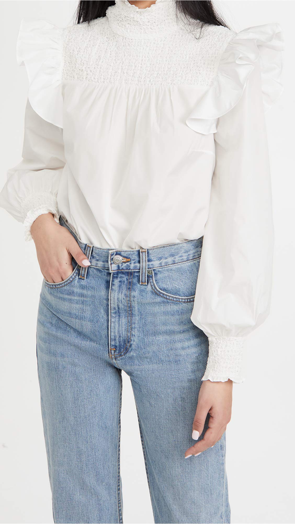 Cinq à Sept Women's Long Sleeve River Top - Elegant Blouse for Work & Evening Outfits | Perfect for Office, Date Night & Special Occasions