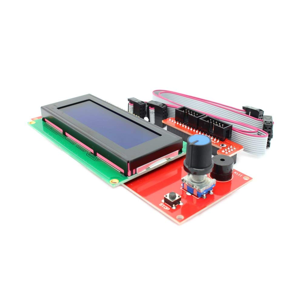 Ramps 1.4 Controller Board with 2004 LCD & Smart Adapter - 3D Printer Motherboard Upgrade Kit for DIY Printing Projects | Perfect for RepRap, Anet A8, and Creality Ender 3 Printers