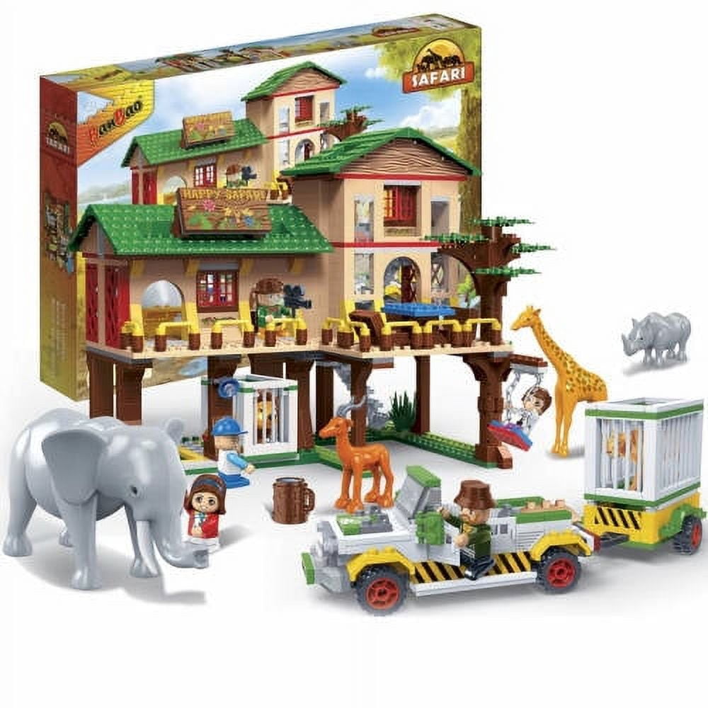 BanBao 829PCS Safari Ranch Building Blocks Set - Creative Animal Themed Construction Toy for Kids, Perfect for Educational Play & Birthday Gifts | Indoor & Outdoor Fun Activities