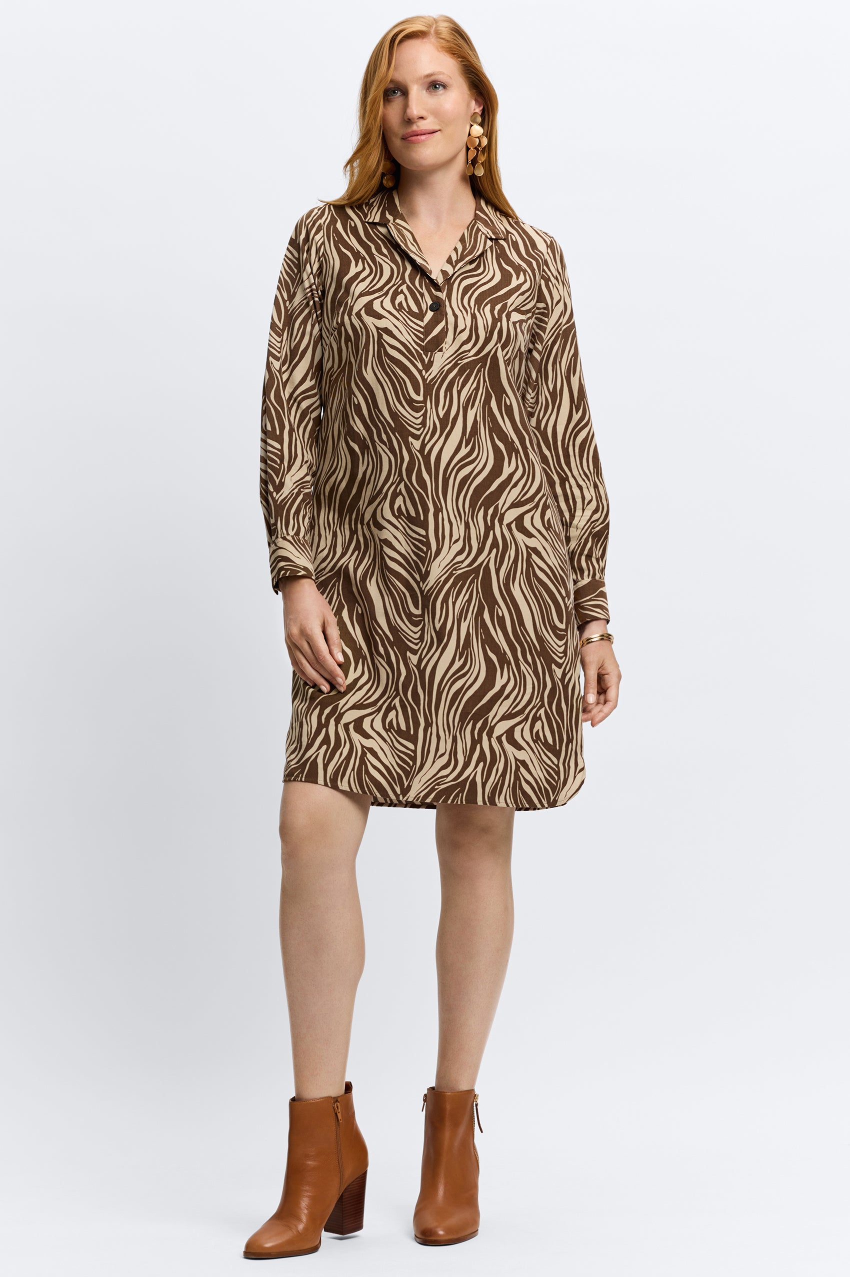 Brown Abstract Zebra Corduroy