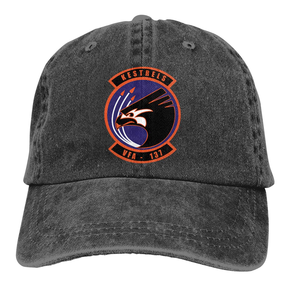 VFA-137 Kestrels Unisex Adjustable Cowboy Hat - Denim Baseball Cap for Men & Women - Perfect for Outdoor Activities, Country Music Festivals, and Casual Wear