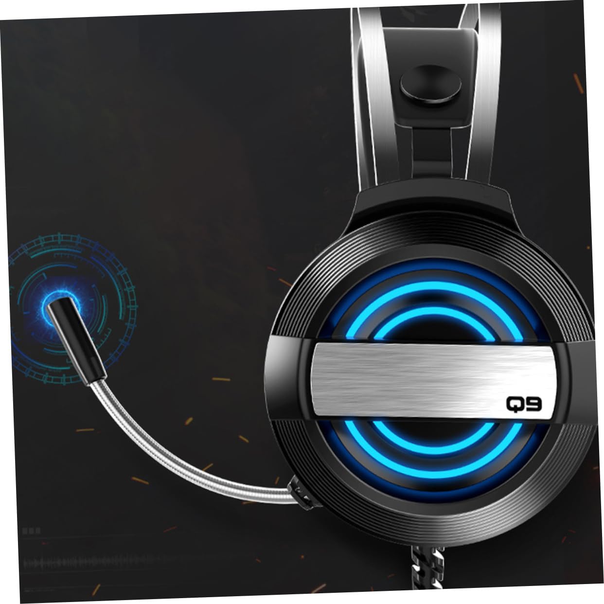 Hoement Premium Noise Cancelling Gaming Headset with Comfortable Earmuffs - Ergonomic Design for Long Gaming Sessions, PC/PS4/Xbox/Phone Use - Perfect for Streaming, Esports & Online Meetings