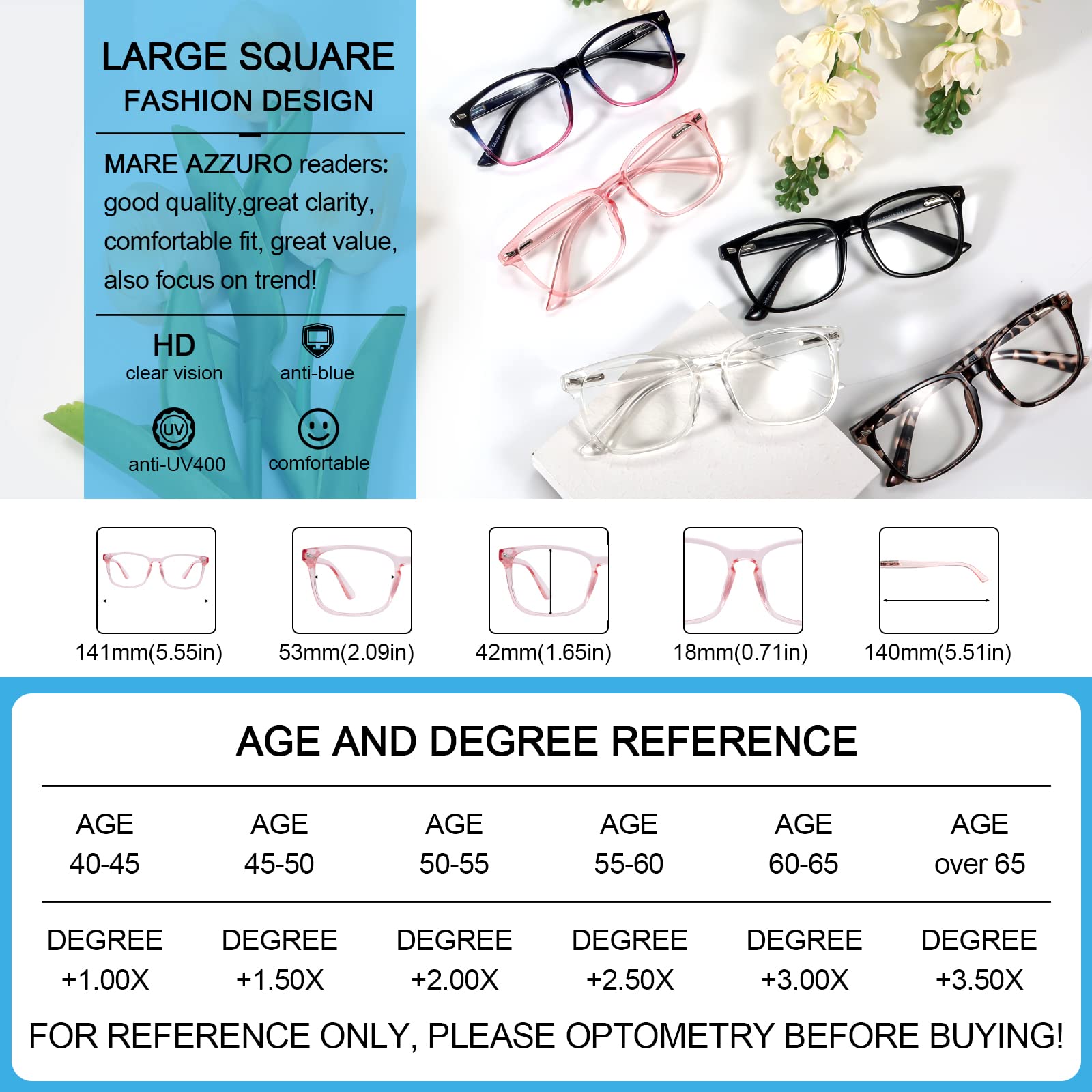 Blue Light Blocking Reading Glasses for Women - Anti Eyestrain Computer Glasses with Magnification 0.00 to 6.00 (Pink, 200) - Perfect for Reading, Screen Time & Digital Eye Strain Relief