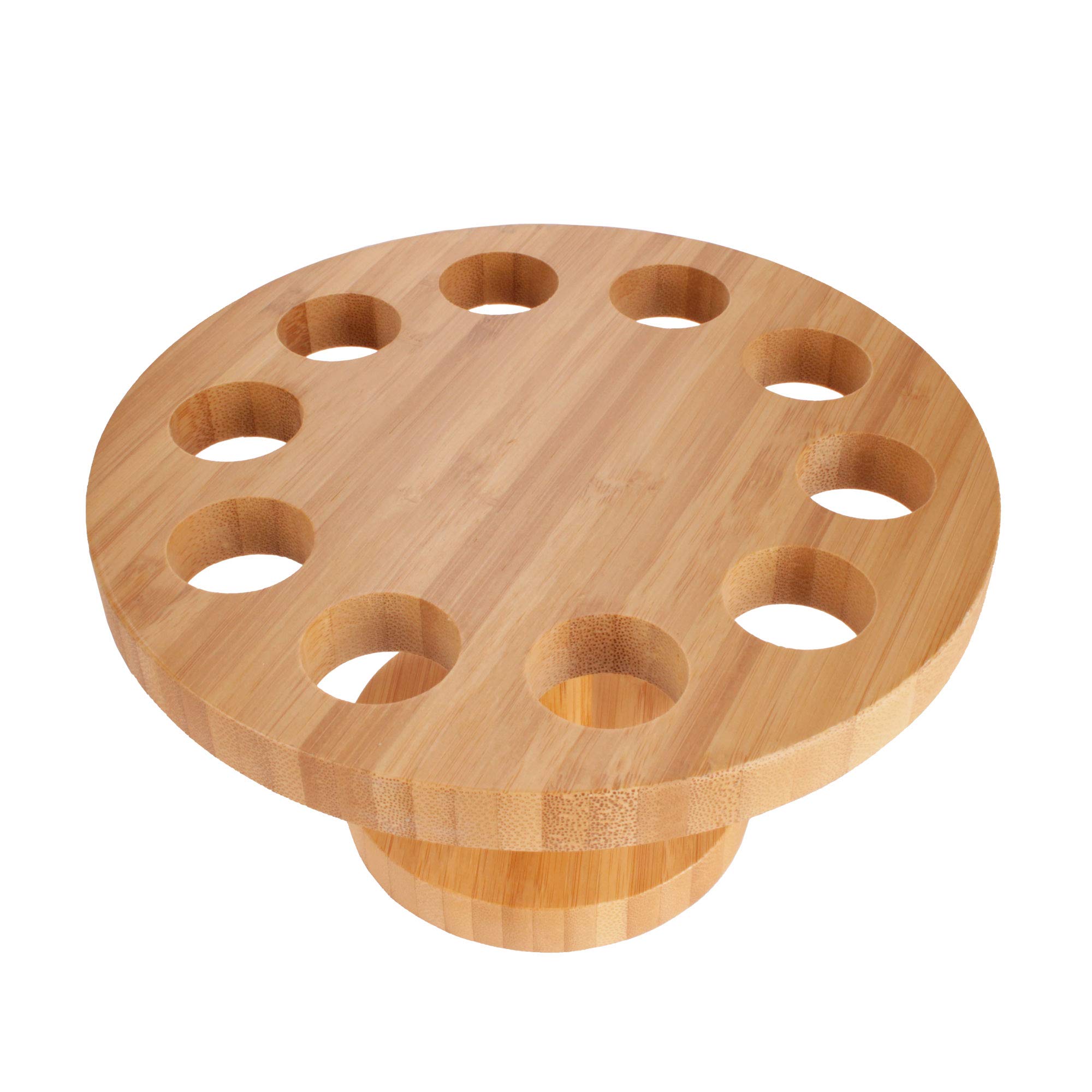 BambooMN 7.25 Inch Natural Bamboo Sushi Cone Holder - Eco-Friendly Tamaki Stand for Restaurants, Catering Events, Parties & Buffets (10-Pack, Holds 10 Cones) - Perfect for Japanese Cuisine Display and Appetizer Serving