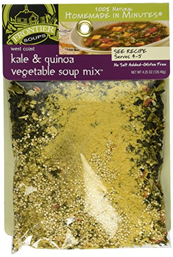 Frontier Soups West Coast Kale & Quinoa Vegetable Soup Mix - Quick & Easy Homemade Soup in Minutes (4.25 oz) | Healthy Vegan Meal Prep, Camping Food & Emergency Pantry Stock