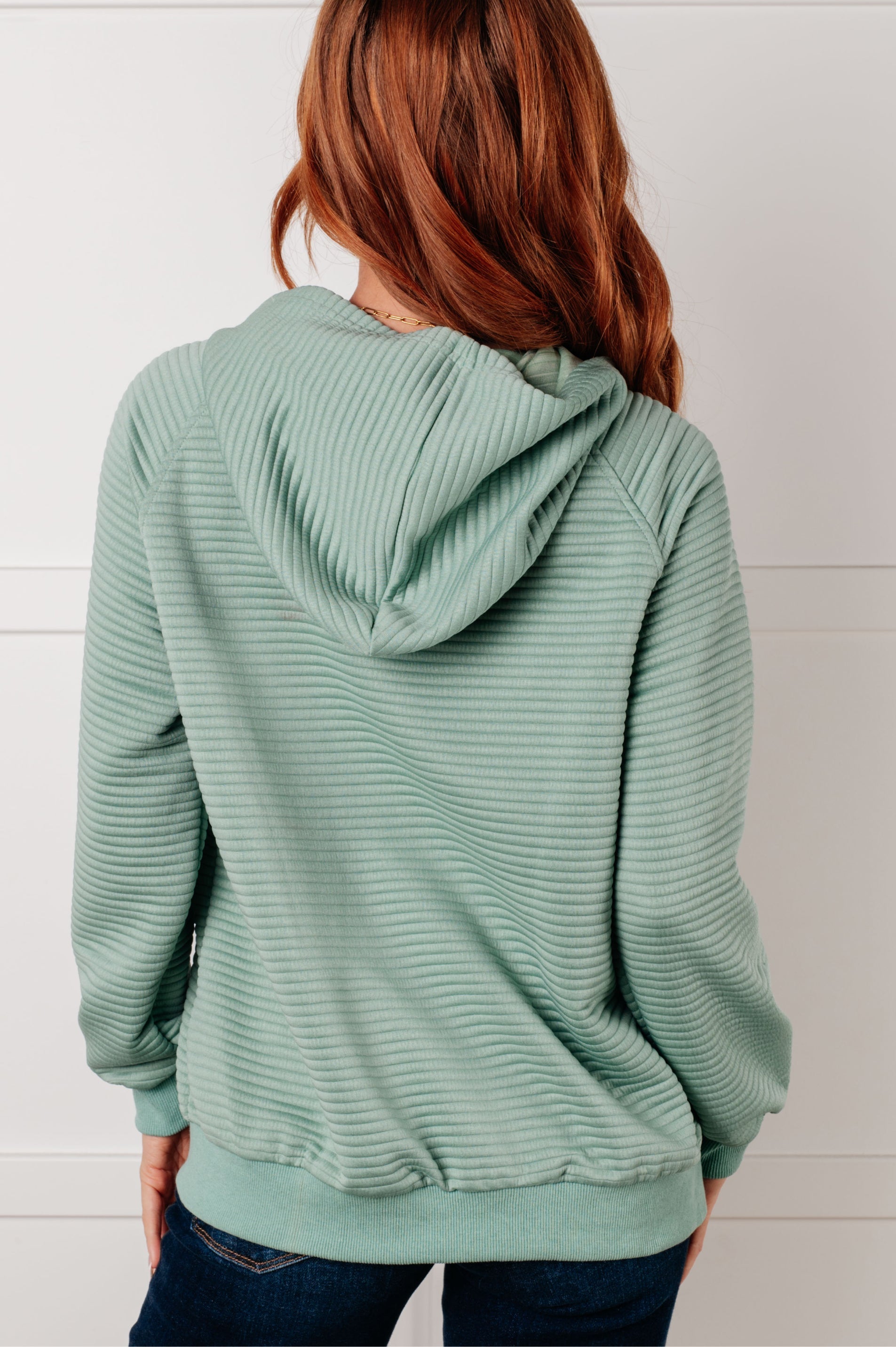 Green Crosswalk Textured Hoodie for Men & Women - Stylish Streetwear for Urban Fashion & Casual Outfits