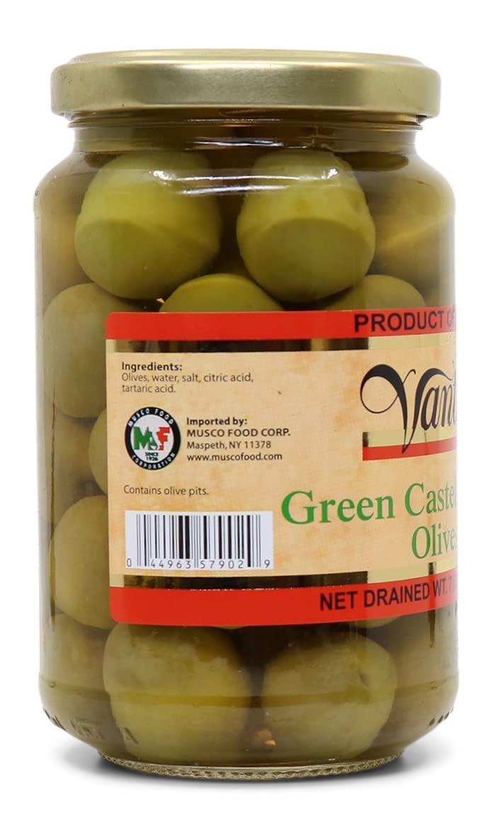 Premium Italian Castelvetrano Olives - 2 Pack (7.05 oz Jars) | Gourmet Snack, Charcuterie Board Essential & Mediterranean Cooking Ingredient