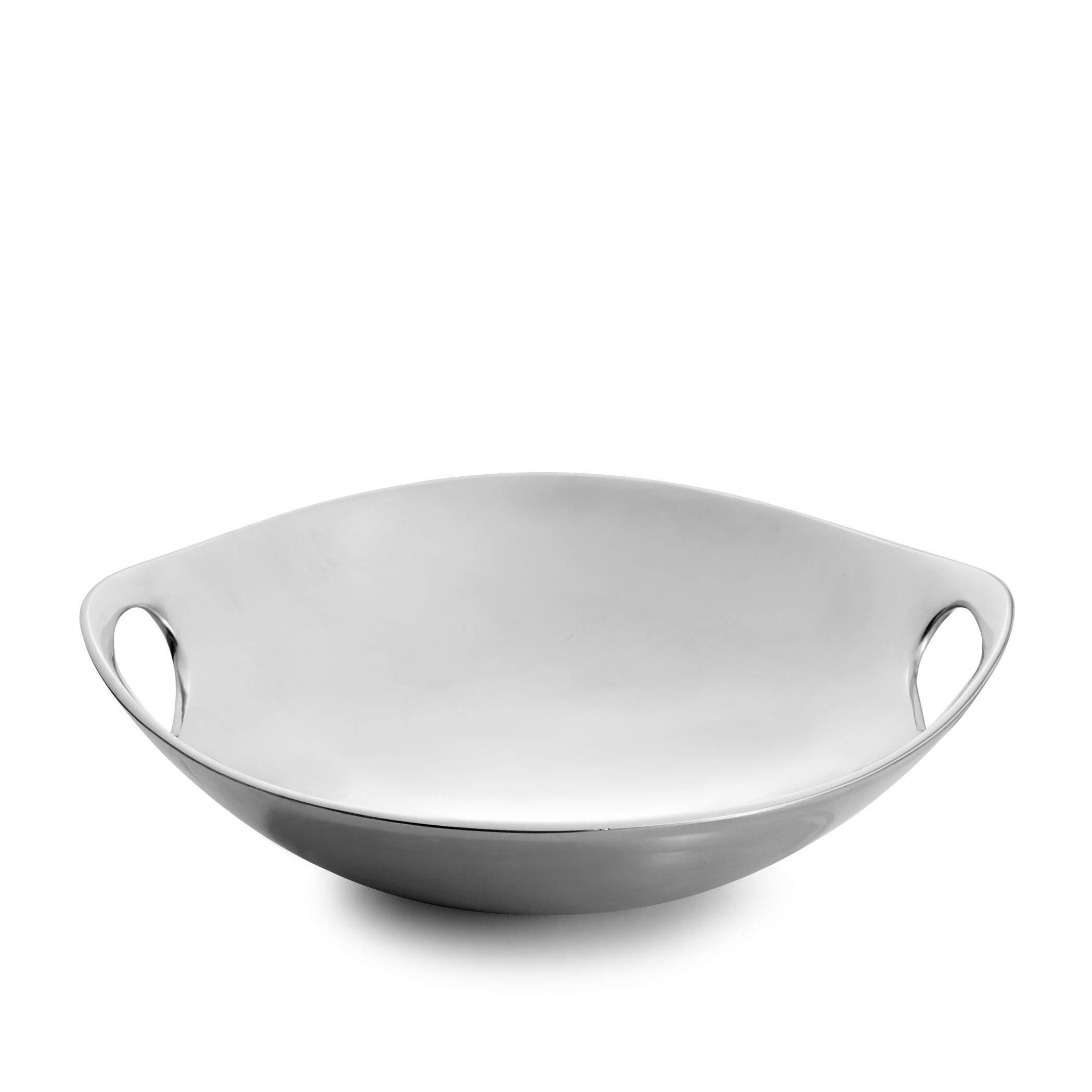 Nambe Handled Bowl - 10 Inch Metal Alloy Serving Bowl for Snacks, Nuts & Fruit | Elegant Home Bar & Countertop Display | Perfect for Entertaining & Gift Giving | Designed by Neil Cohen