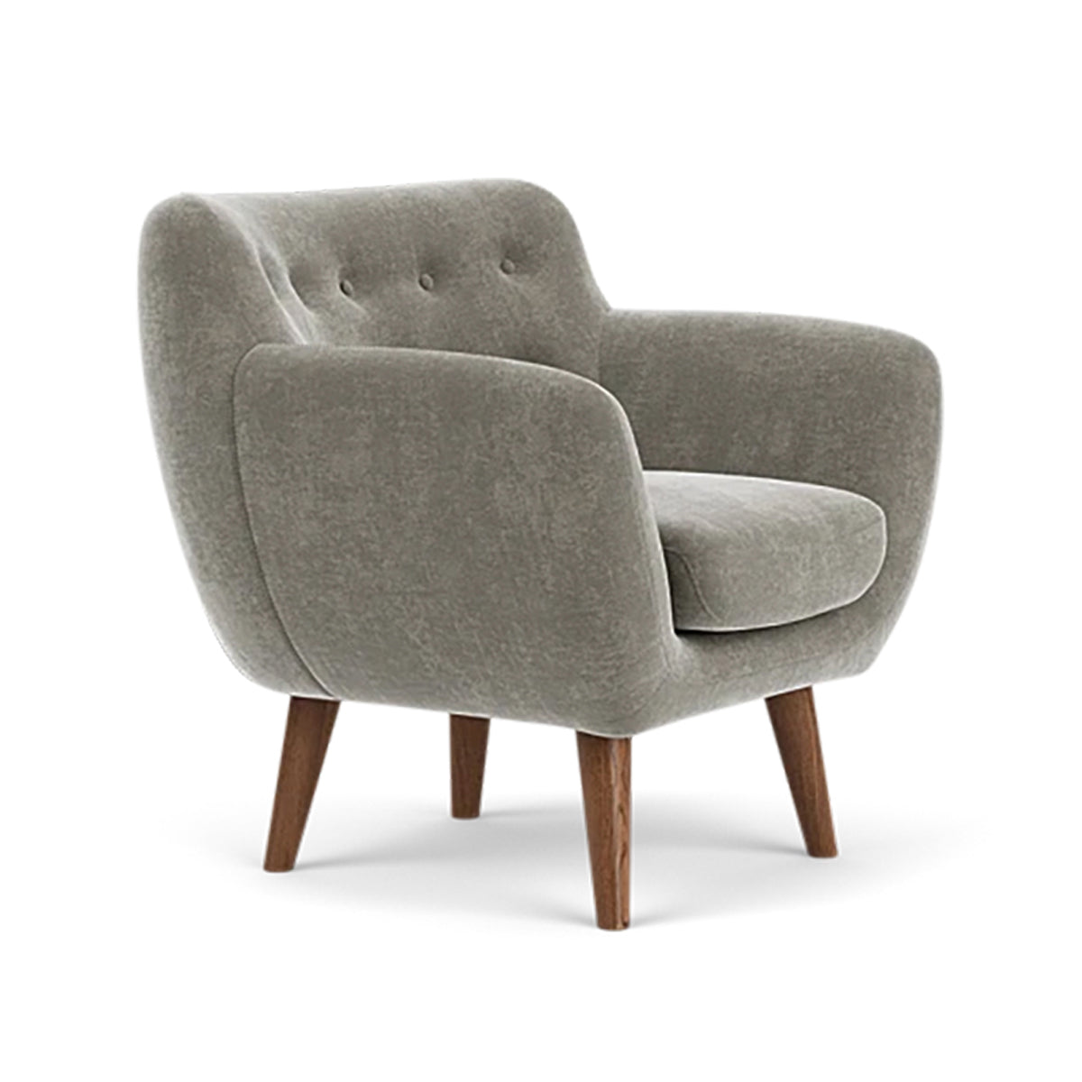 Anne Fabric Armchair - Modern Upholstered Accent Chair for Living Room, Bedroom & Office - Comfortable Lounge Chair with Sturdy Wooden Legs (Perfect for Reading, Relaxing & Home Decor)