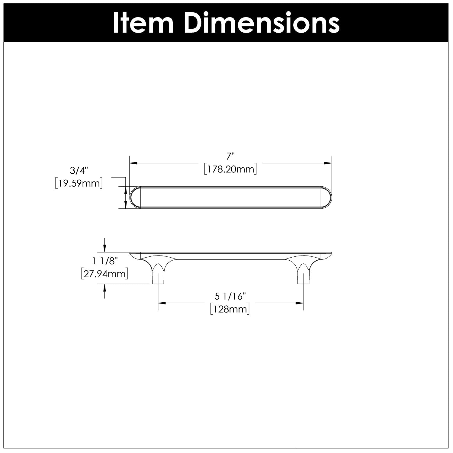 Maven Pull 5 1/16 Inch (128mm) Center to Center Cabinet Handle - Satin Nickel Finish - Perfect for Kitchen Cabinets, Dressers & Furniture Hardware
