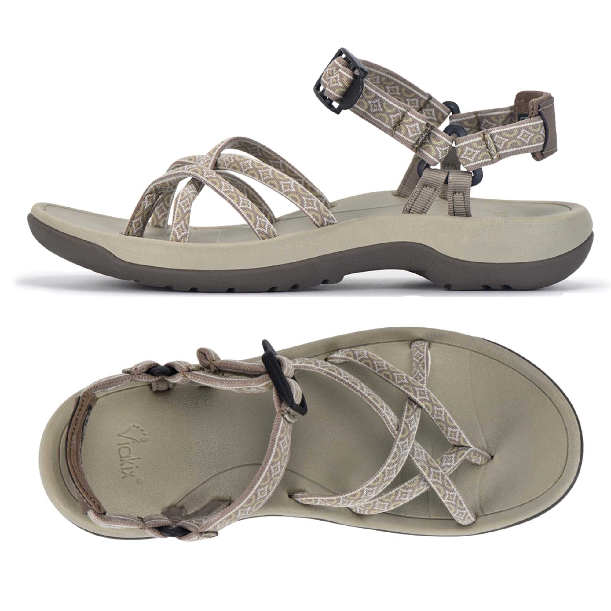 Viakix Women's Walking Sandals - Comfortable & Stylish Athletic Sandals for Hiking, Outdoor Adventures, Travel, Sports & Beach | Perfect for Walking, Jogging & Summer Vacations