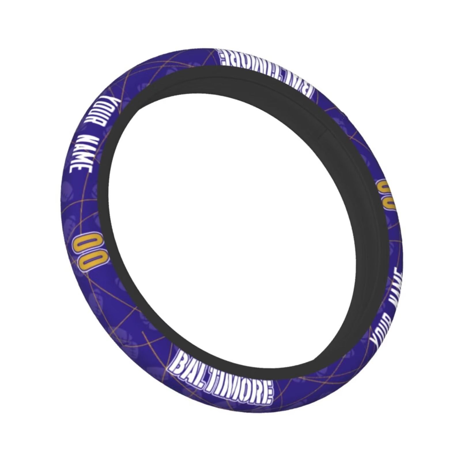 Custom Personalized Non-Slip Steering Wheel Cover - 15 Inch Universal Fit for Cars, SUVs, ATVs & Trucks | Baltimore Car Interior Accessories | Perfect for Daily Commute & Road Trips