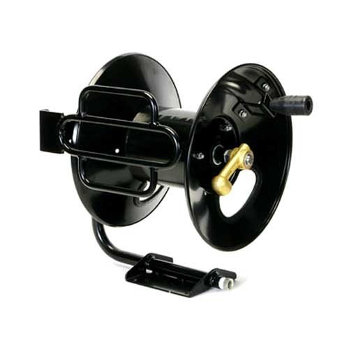 Legacy Fixed Base Pressure Washer Hose Reel 100ft - Heavy Duty Retractable Water Hose Storage for Outdoor Cleaning, Car Washing & Home Maintenance