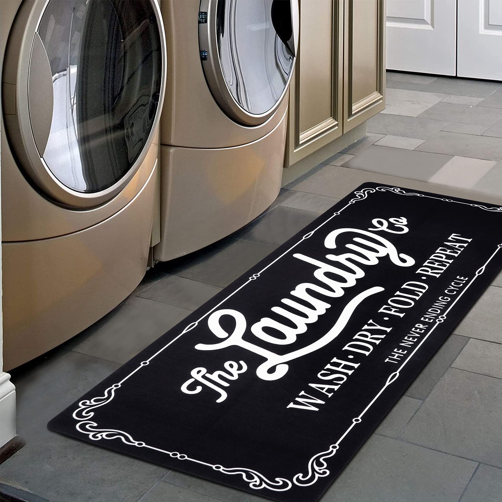 Pauwer Farmhouse Laundry Room Rug Runner 20