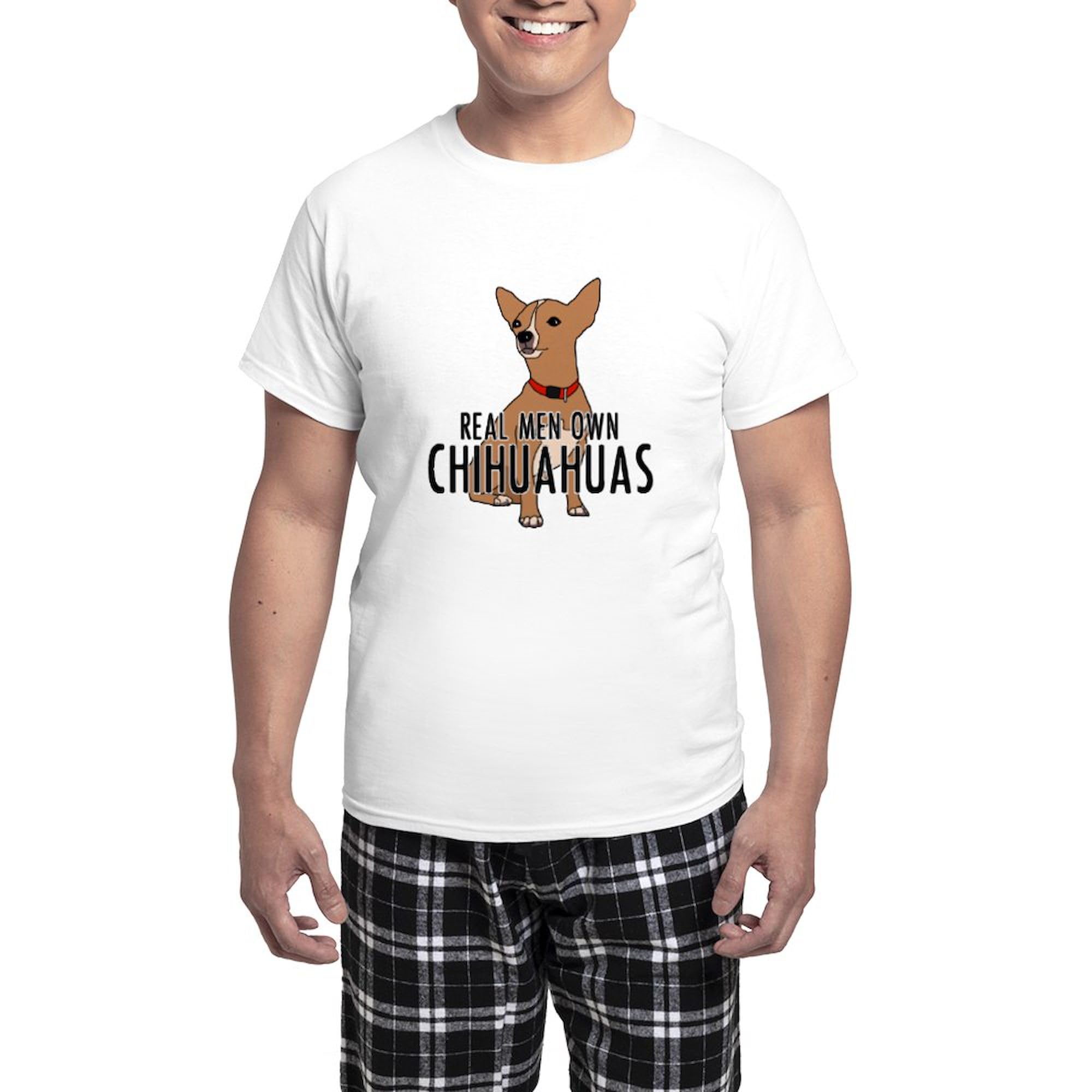 Real Men Own Chihuahuas Men's Lightweight Pajama Set - Comfortable Sleepwear for Dog Lovers | Cozy Lounge & Sleep Pajamas for Men